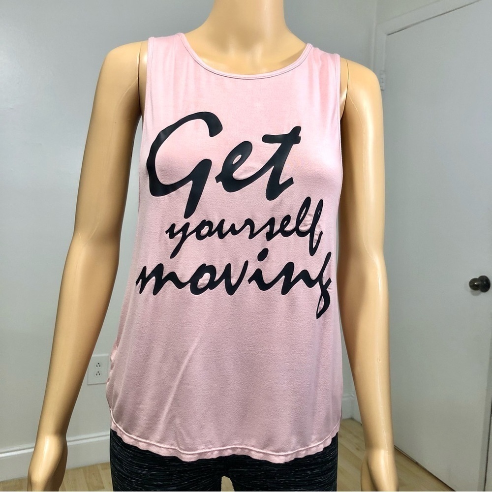 Chamela rouge pink sleeveless training top Size M